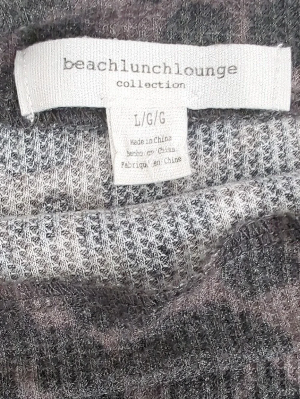 NWOT beachlunchlounge Gray & Taupe Leopard Mock Neck Sweater LARGE